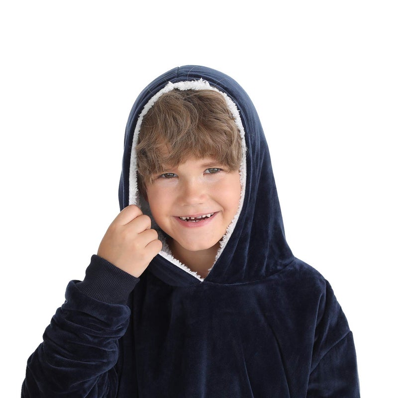 LetsFunny Blanket Hoodie,Oversized Wearable Sherpa Fleece Blanket Sweatshirt,Super Soft Warm Cozy with Giant Pocket,Gifts for Women Men Adults Teenagers Kids, One Size Fits All - Image 5